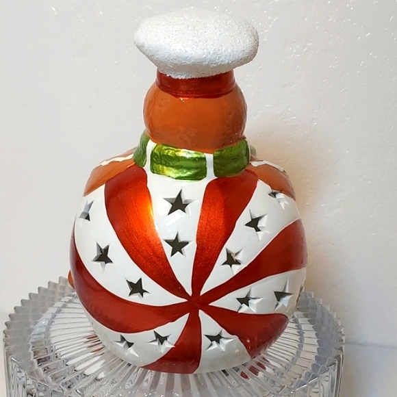 Christmas QVC Home Reflections Ceramic Gingerbread Luminary Flameless LED Orna… - Picture 4 of 10